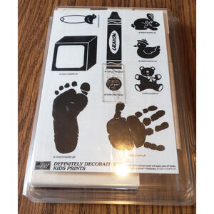 Stampin’ Up! Definitely Decorative Kids Prints 9 pc Stamp Set 1998